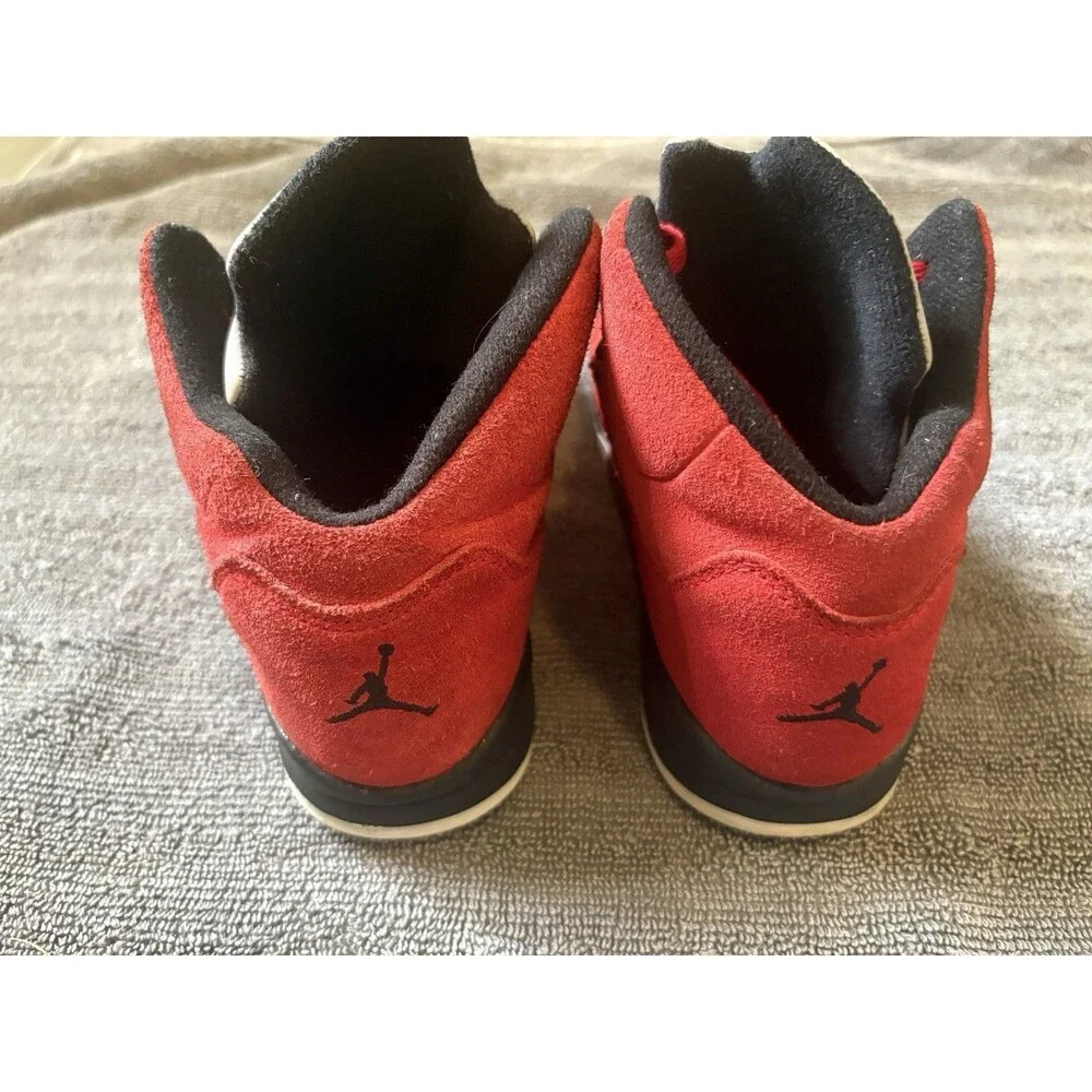 Nike Air Jordan 5 Retro Raging Bull University Red Black Kids Size 2Y 440889-600